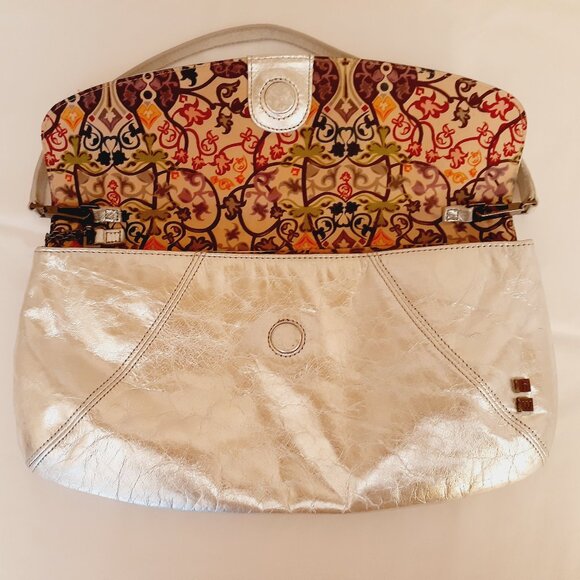 Helen Welsh Silver Leather Shoulder or Clutch Bag - Picture 7 of 16